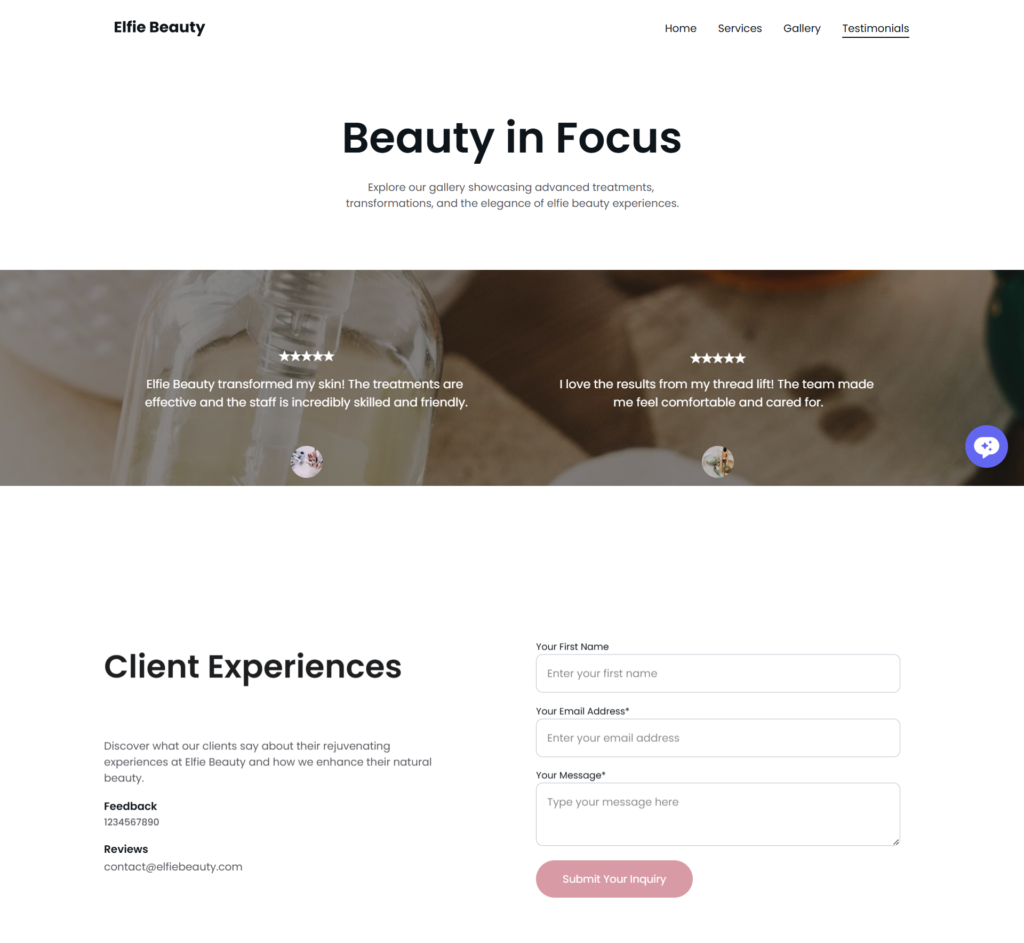 Elfie Beauty Testimonials